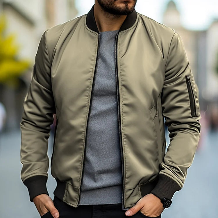 Classic Warm Bomber Jacket for Casual Style