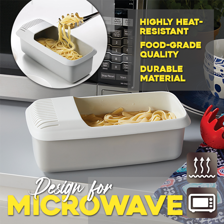 EasyPasta™ - Heat-Resistant Microwave Pasta Strainer
