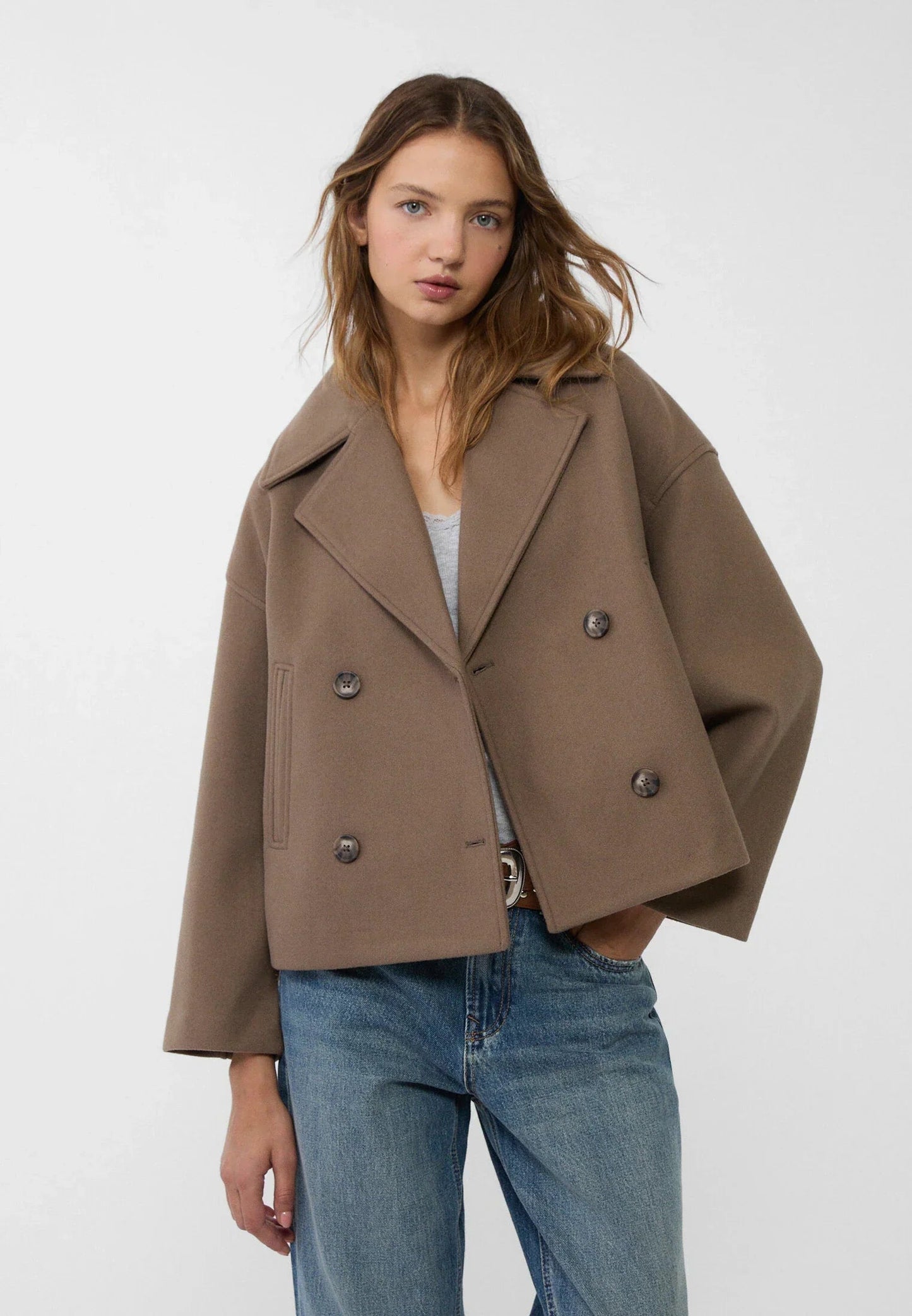Chic Double-Breasted Short Jacket