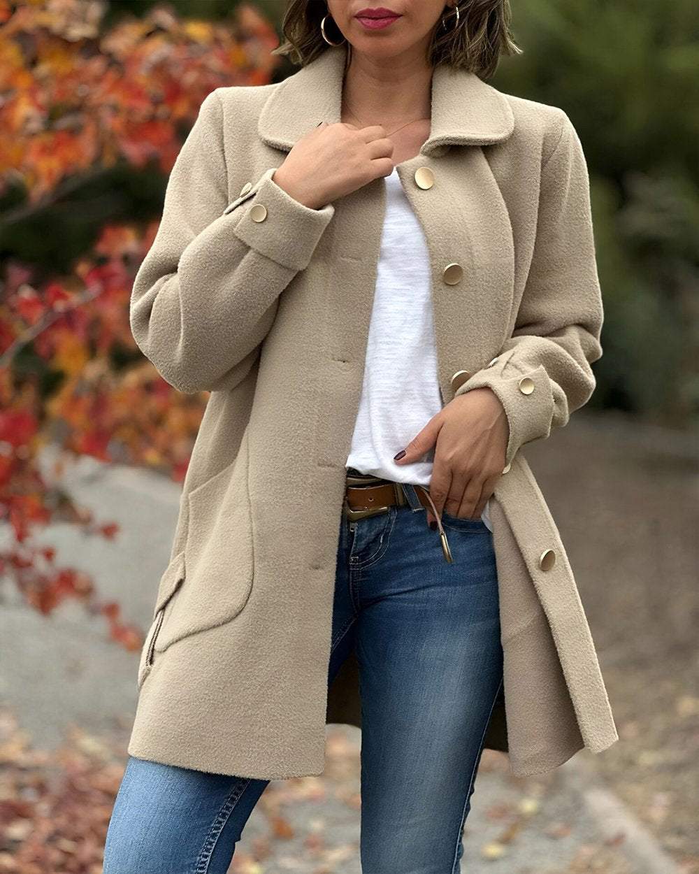 Elegant jacket with chic side knot