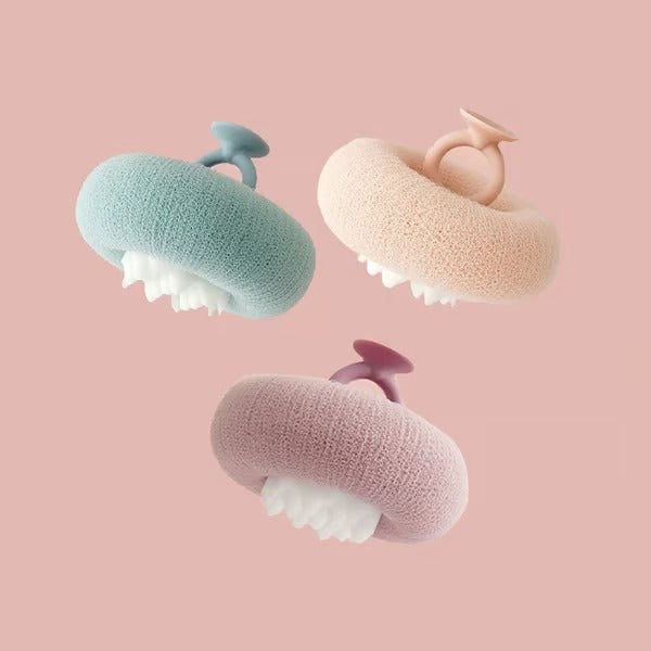 Soft Sunflower Suction Bath Ball for Gentle Cleansing