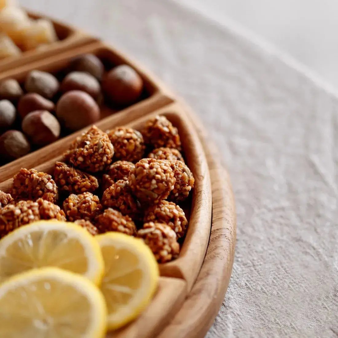 TimberEase™ - Modular Wooden Snack Serving Tray