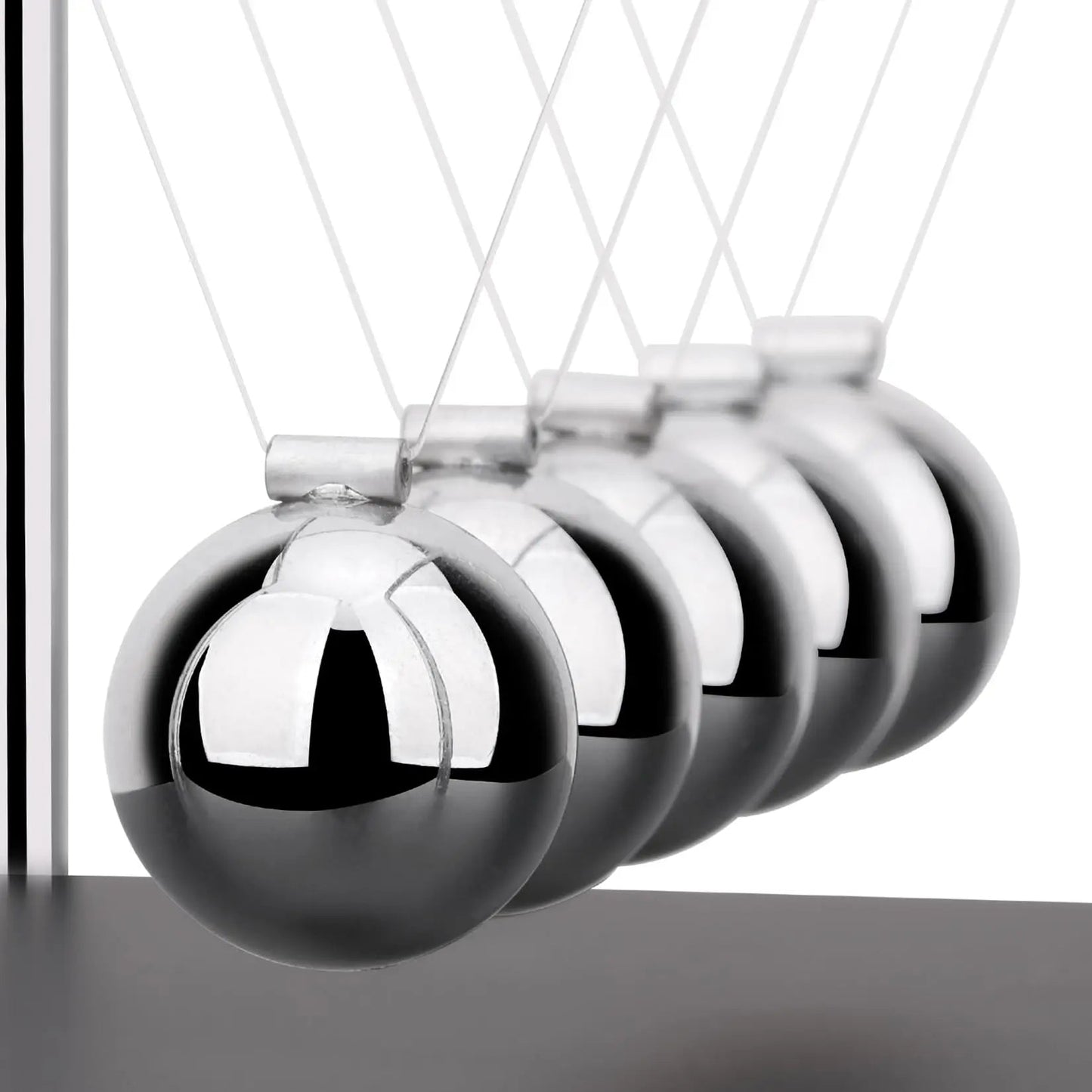 Kinetic Newton Pendulum Balance Balls Steel & Wood Home Decor