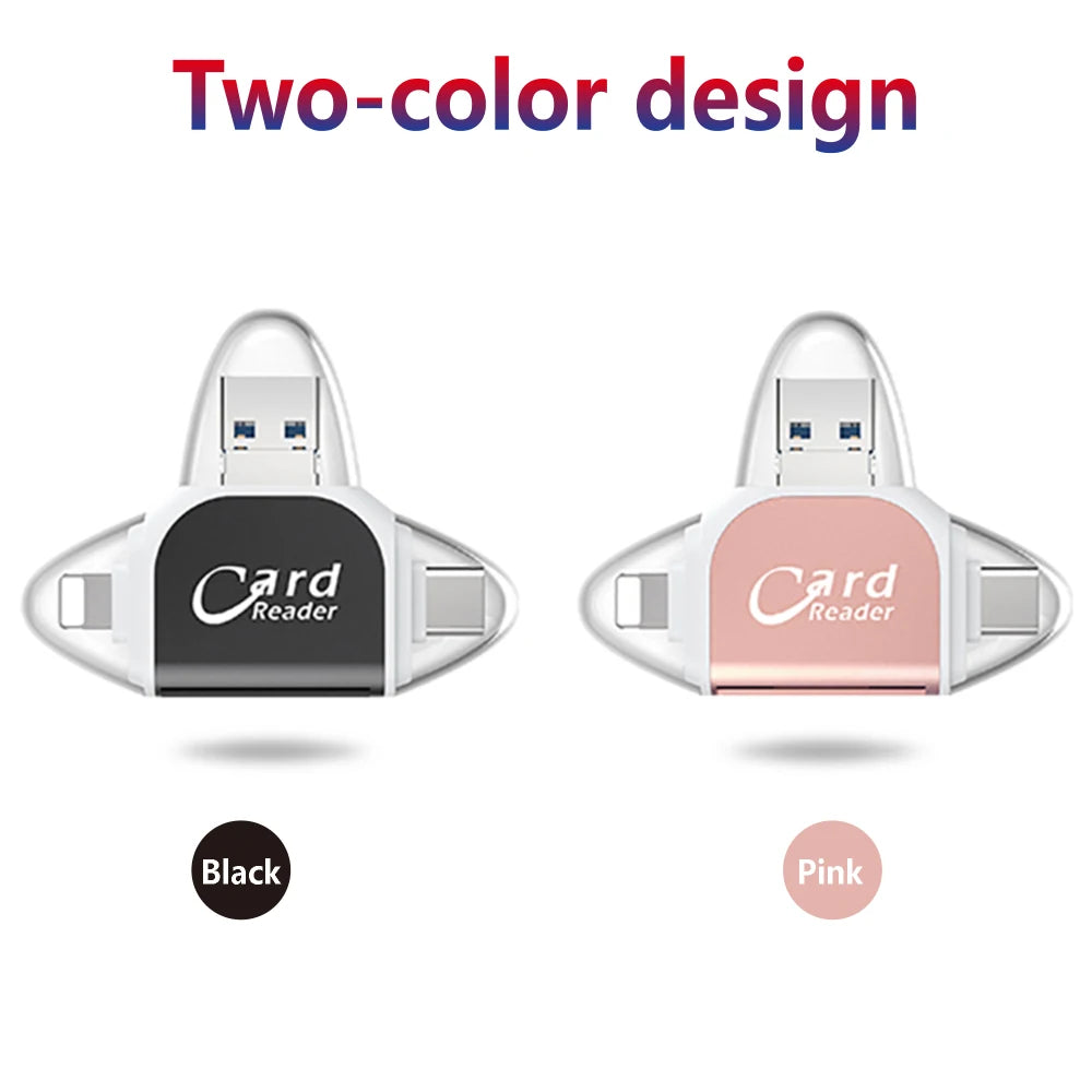 QuadPort™ - Sleek 4-in-1 Universal Memory Card Reader Hub