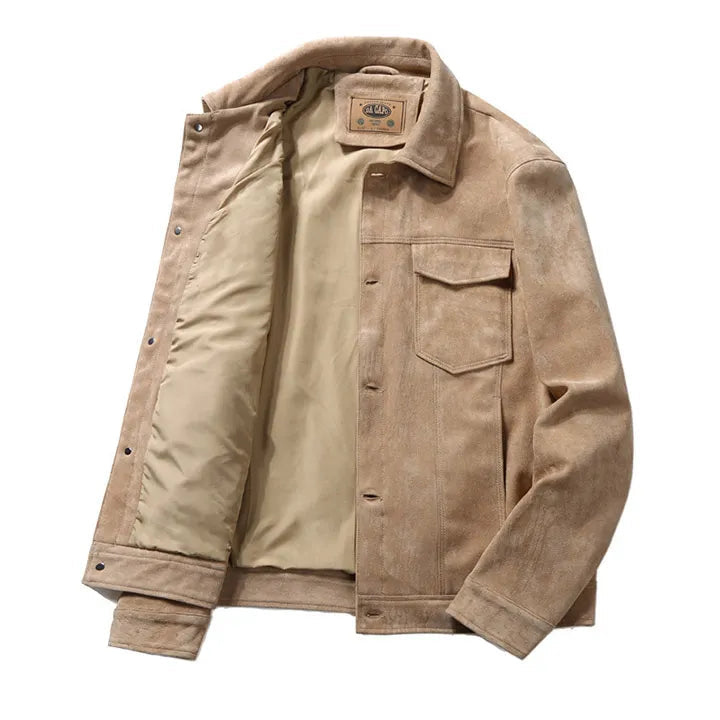 Chic Suede Jacket for Effortless Casual Style