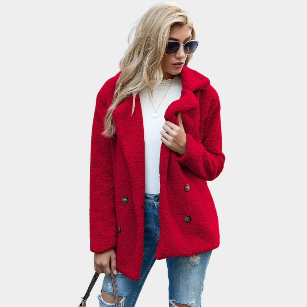 Cozy Collared Teddy Coat for Chic Winter Style