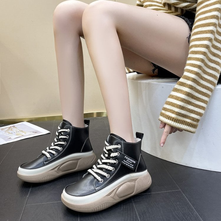 Women's High-Top Chunky Sole Martin Boots