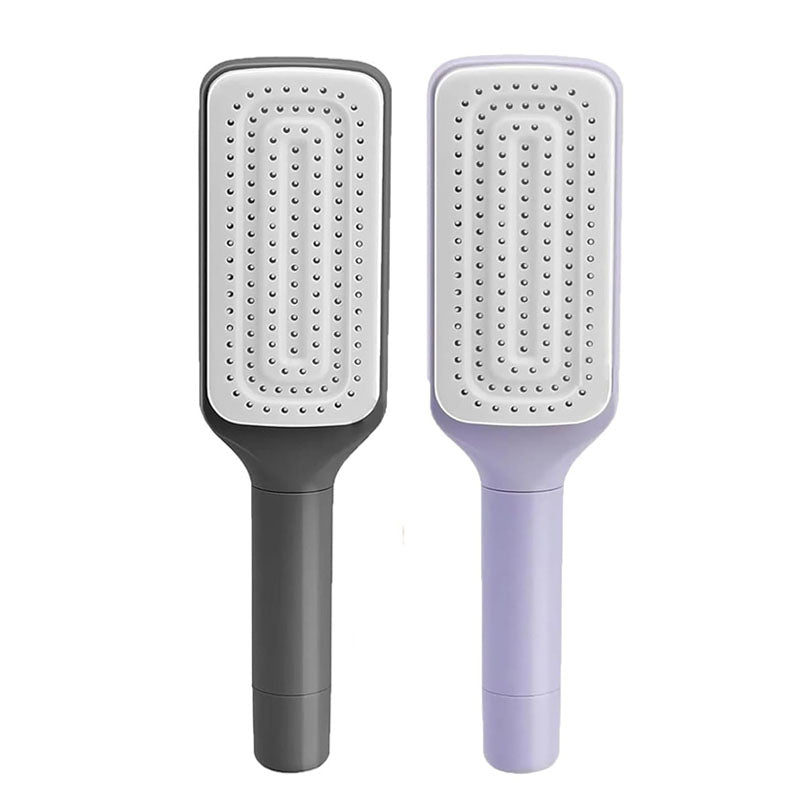 4-in-1 Self-Cleaning Anti-Static Hair Brush and Scalp Massager