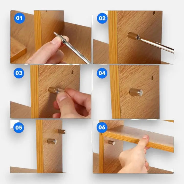 SteadyPin™ - Instant Snap-In Shelf Stabilizers
