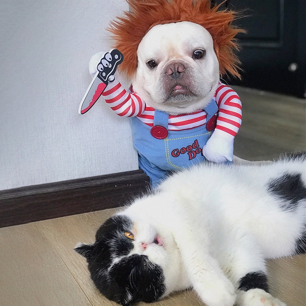 Funny Halloween Pet Costume Scary Animal Outfit