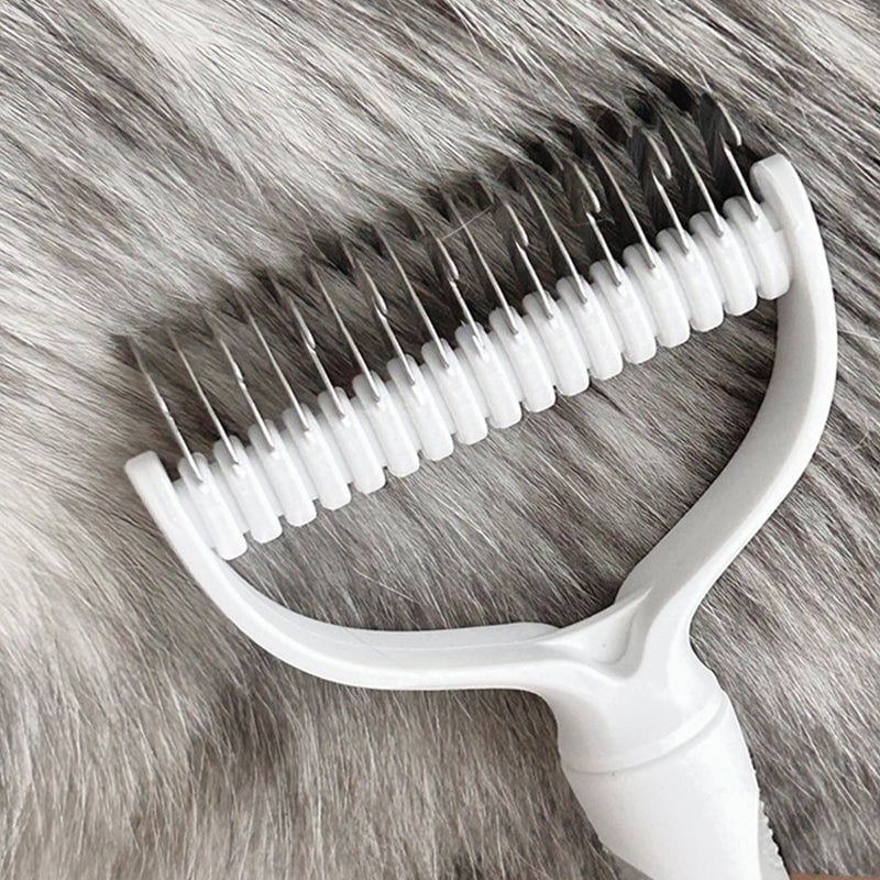Durable Stainless Steel Detangling and Fur Care Comb
