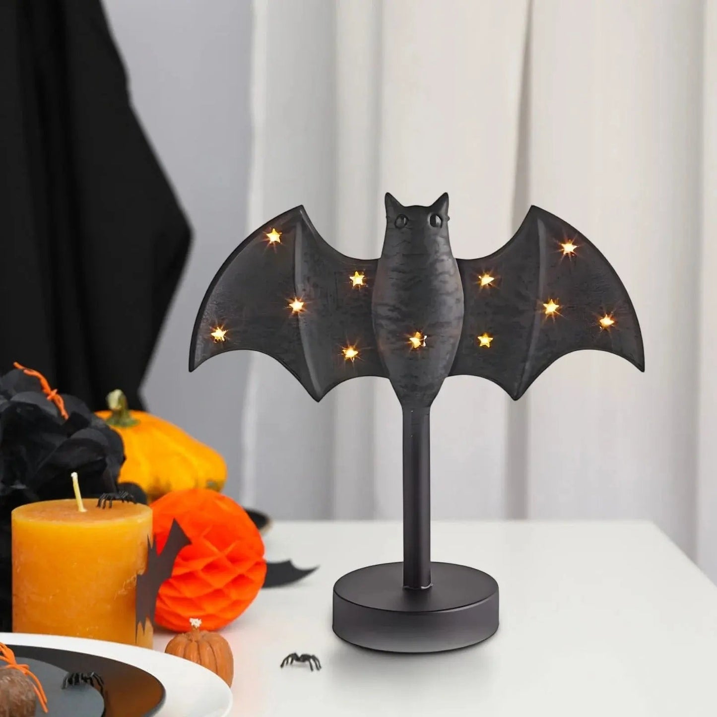 Gothic Bat Candle Holder for Cozy Halloween Decor