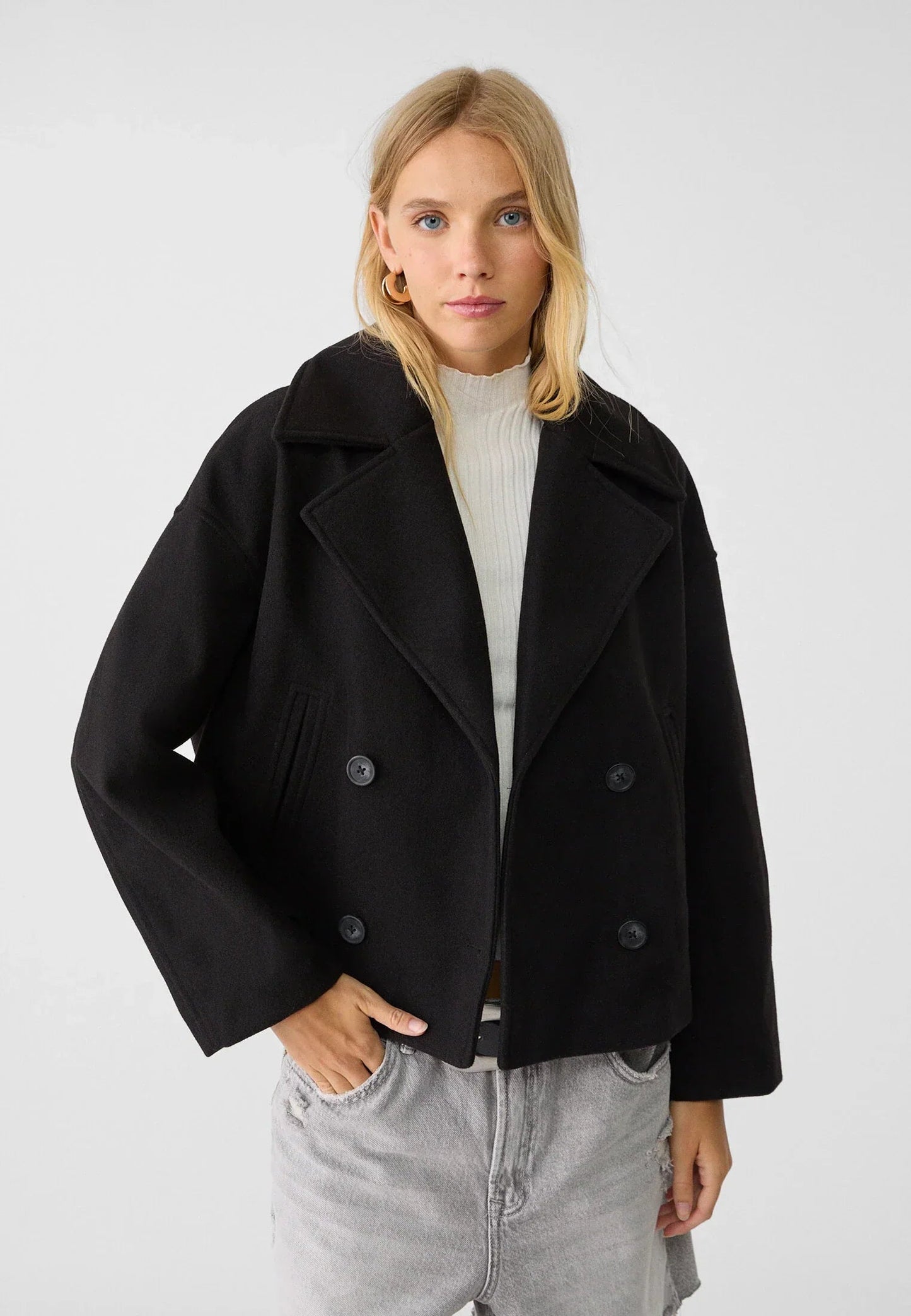 Chic Double-Breasted Short Jacket