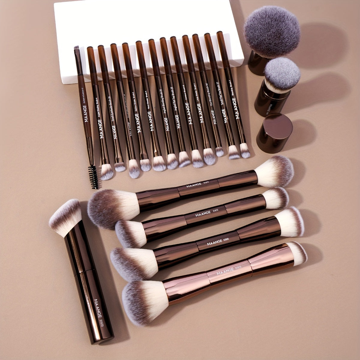 GlowArt™ Kabuki Makeup Brush Set for Flawless Application