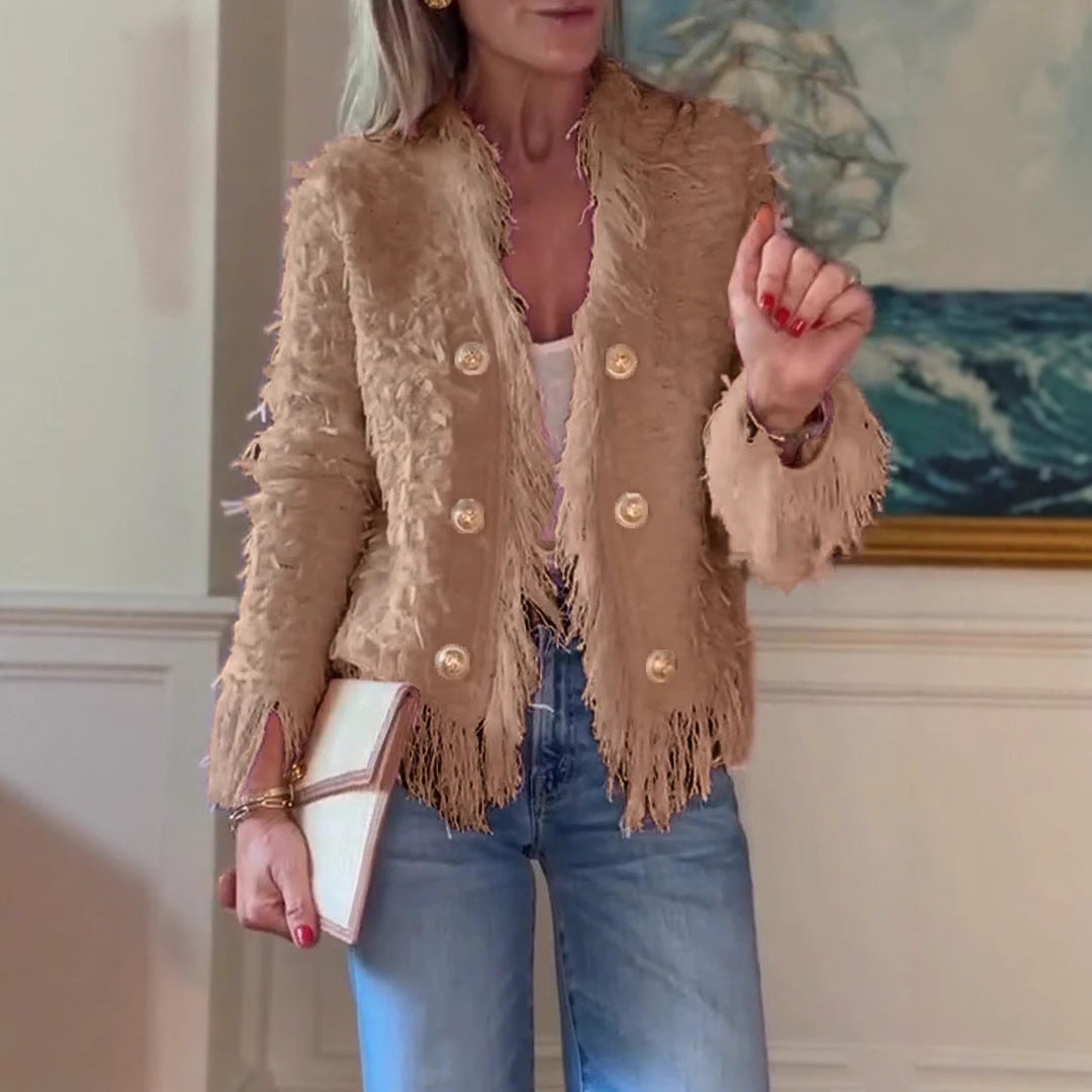 Women's Tassel Knit Cardigan Jacket