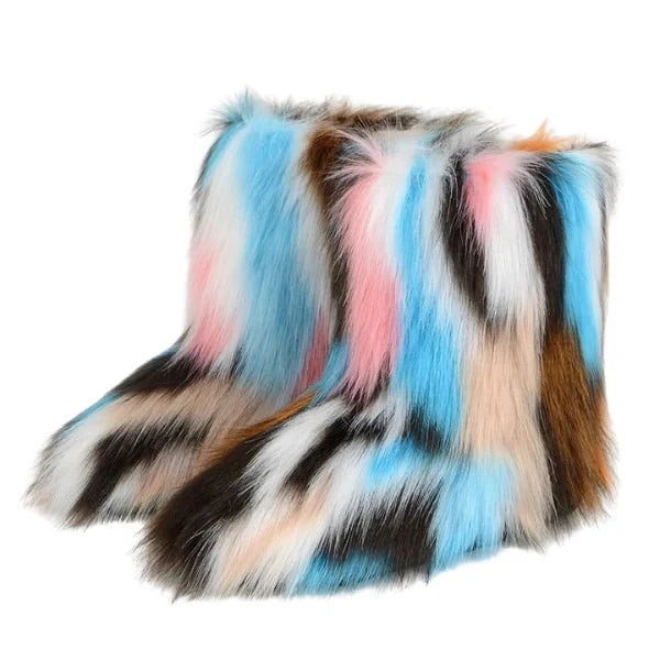 Frosted Fluff Y2K Retro Boots