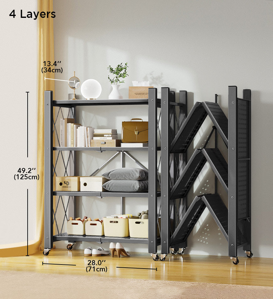 Joybos™ - Heavy Duty Foldable Metal Organizer Shelves with Wheels