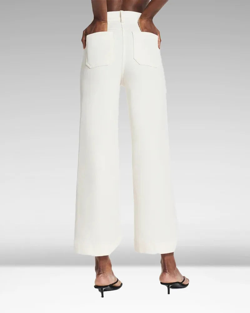 Women's high-waisted wide-leg jeans