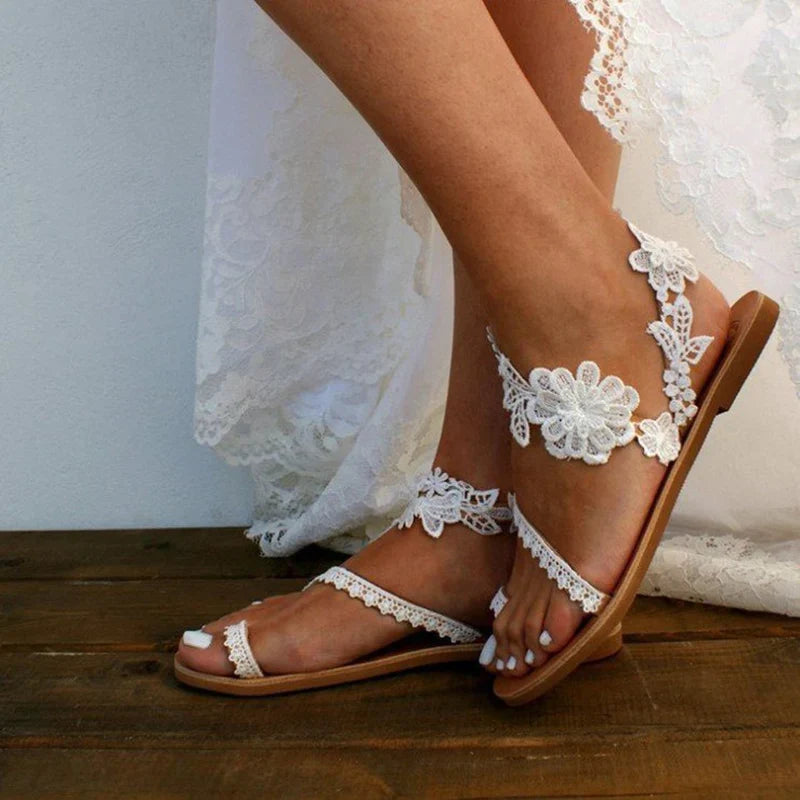 Floral Wrap Sandals