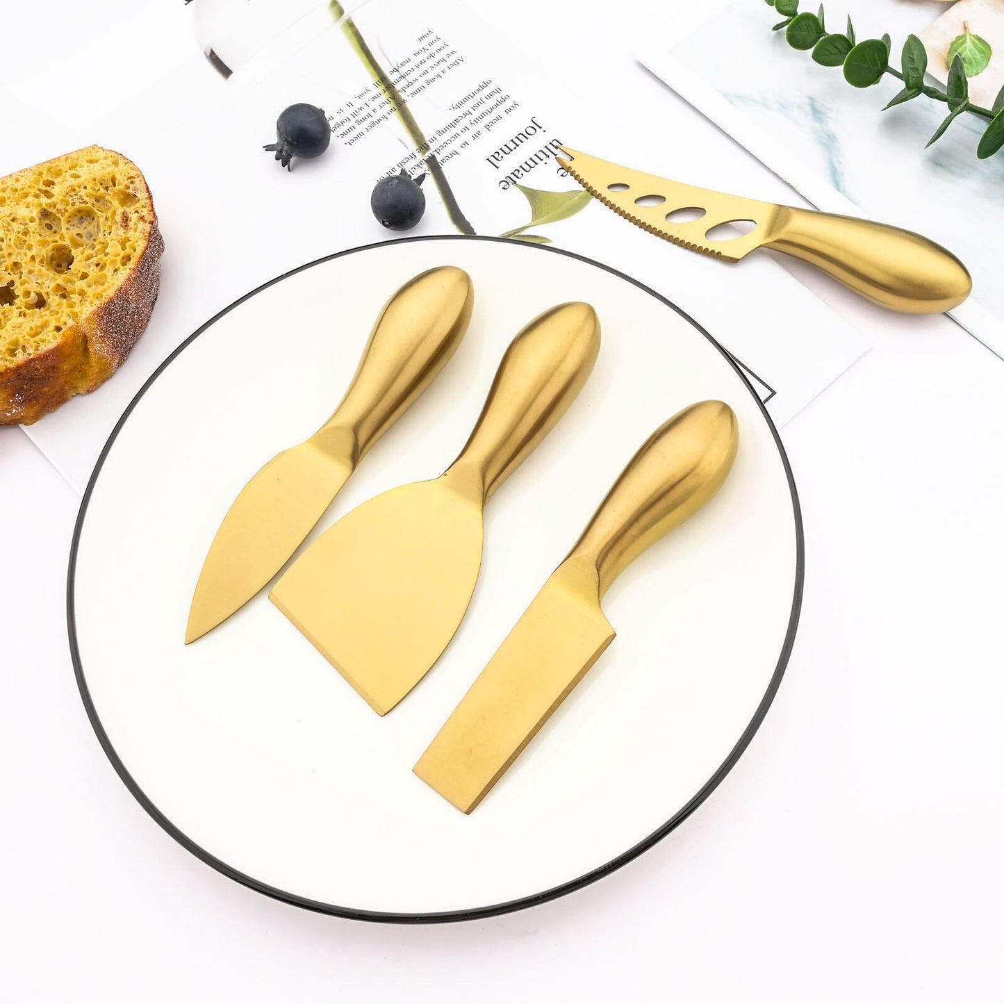 Elegant Stainless Steel Cheese Knife Set for Entertaining