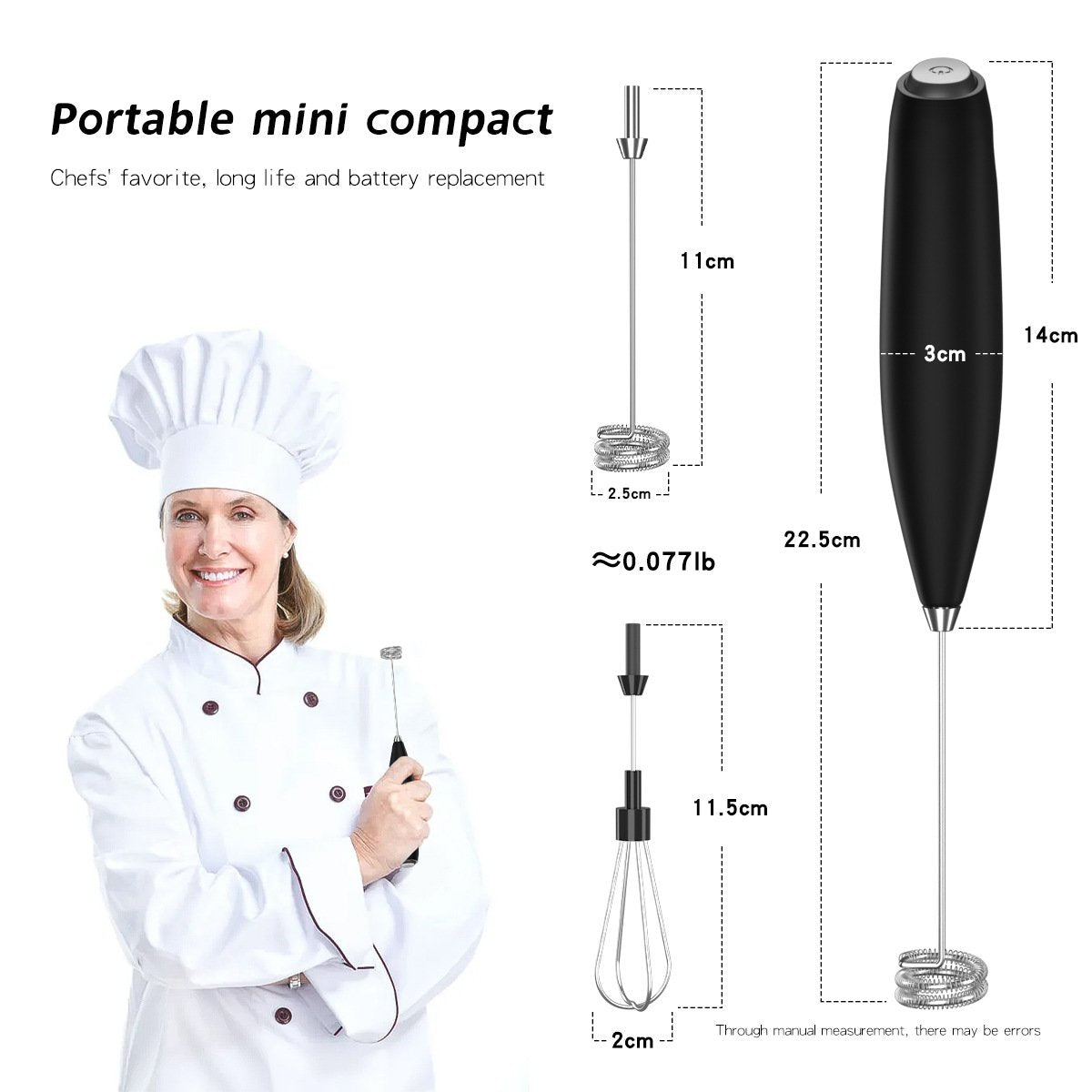 FrothEase™ - Handheld Milk Frother with Stand