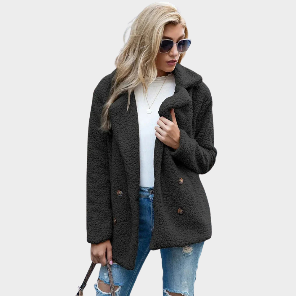 Cozy Collared Teddy Coat for Chic Winter Style