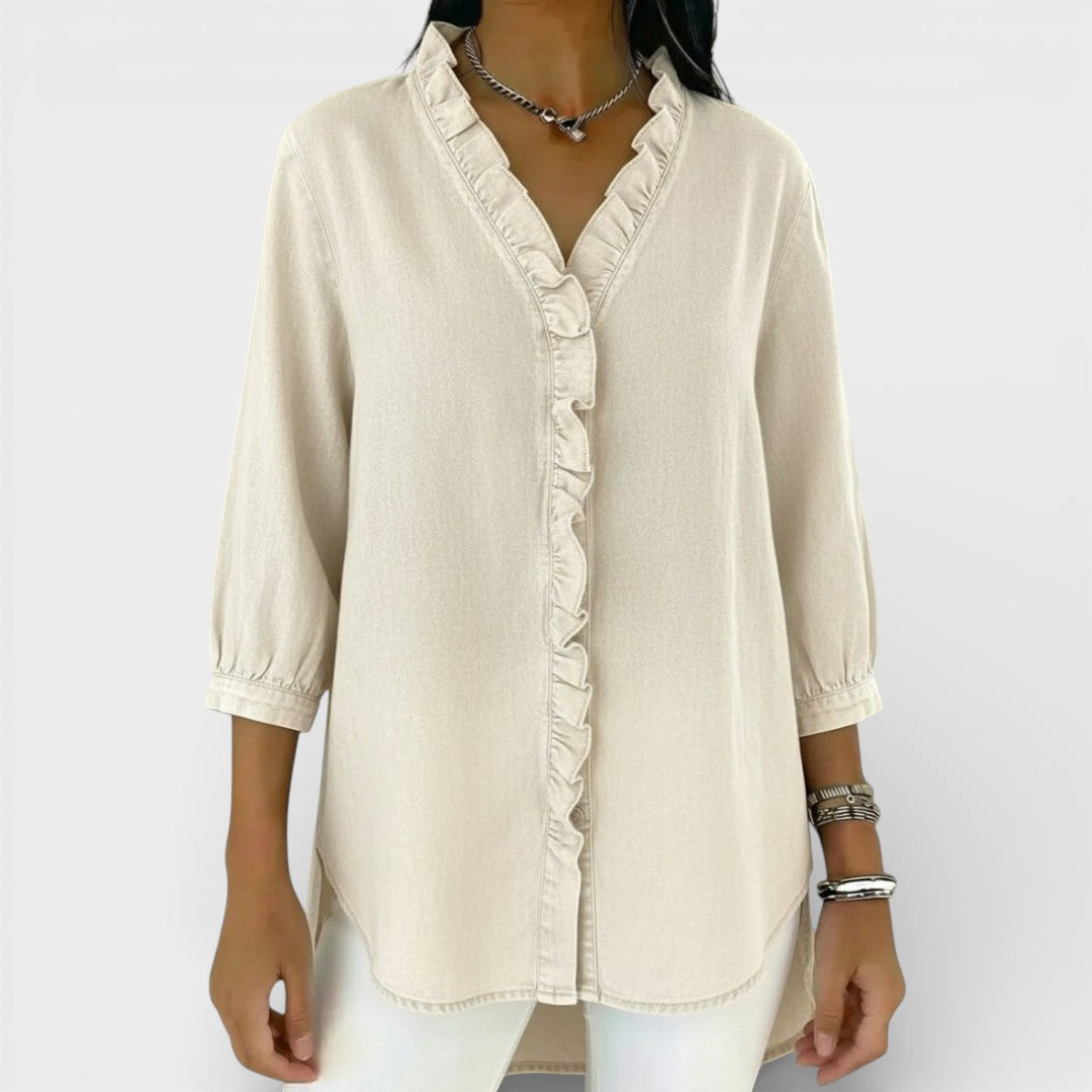 ChicRuffle - Elegant Ruffled Blouse