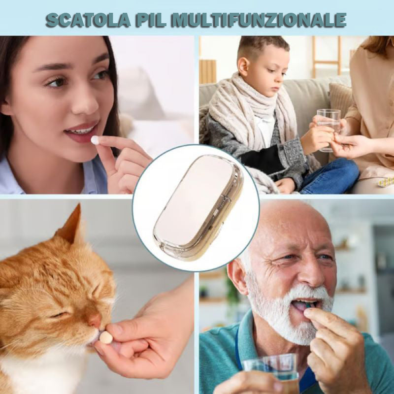 Compact Secure Pill Splitter for Easy Medication Management