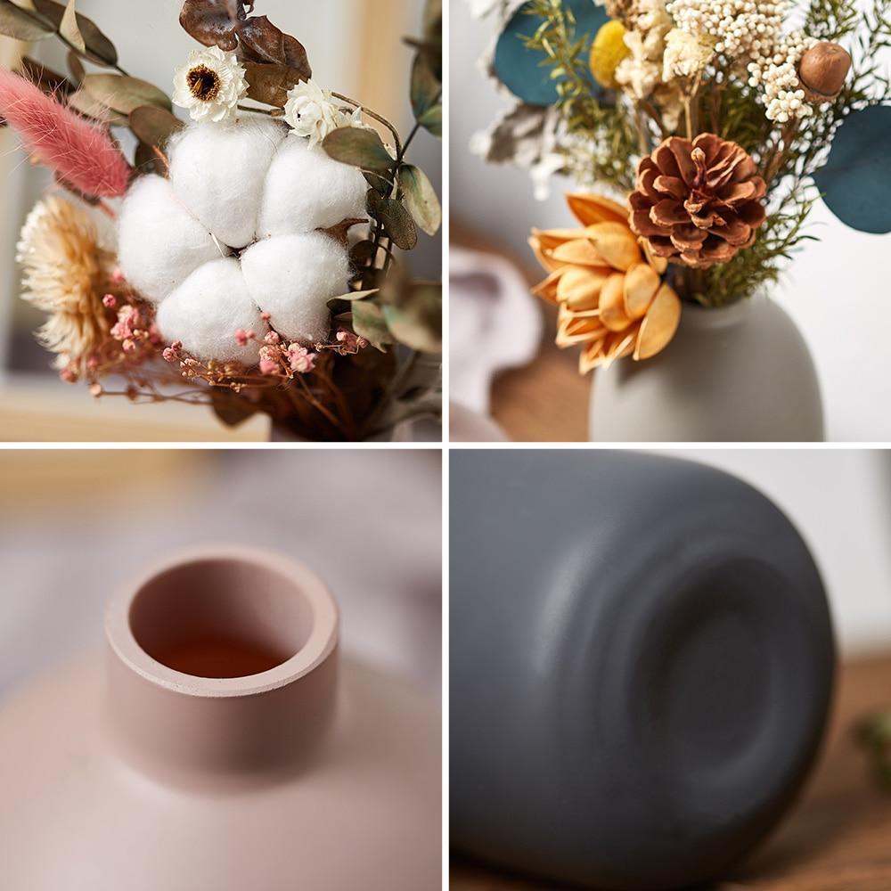 Handcrafted Stone Cuban Vases Set for Modern Home Decor
