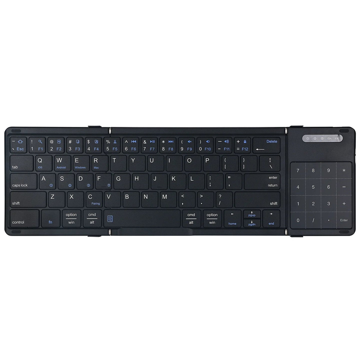 Slim Portable Tri-Fold Bluetooth Wireless Keyboard