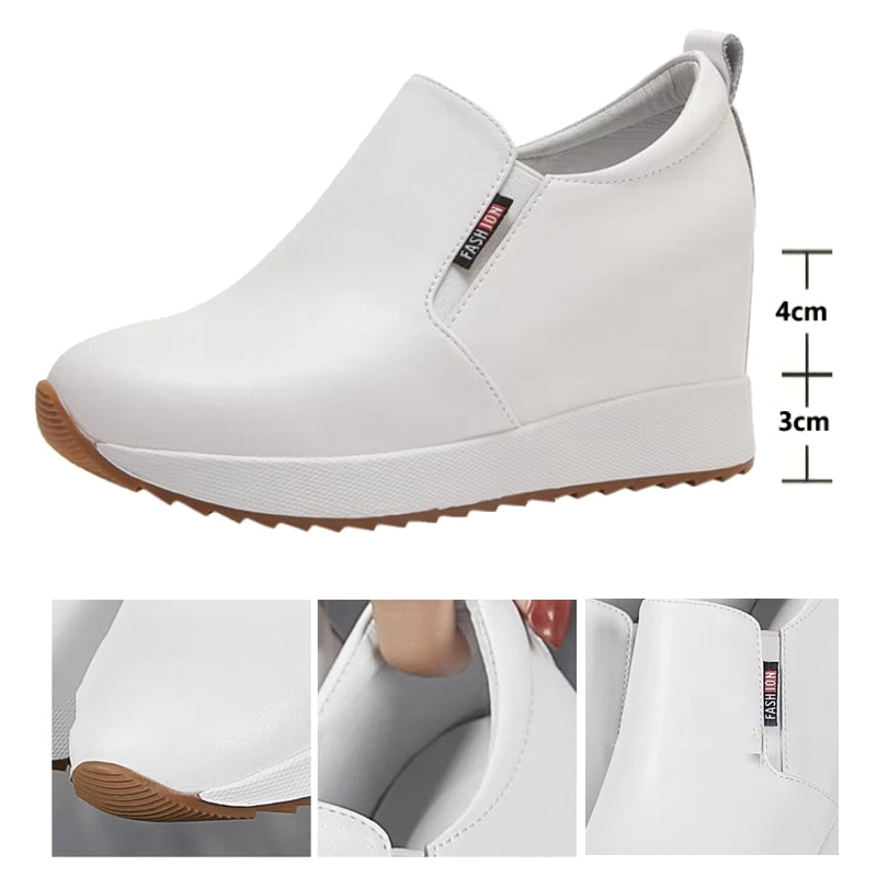 Chic Genuine Leather Ankle Boots with Block Heel