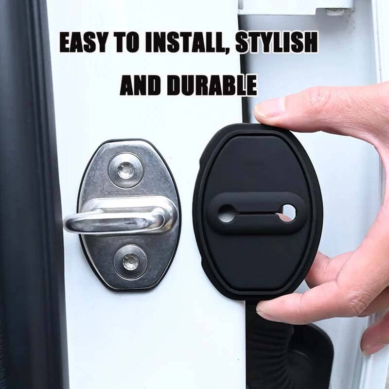 Silicone Car Door Lock Covers - Protective Key Guard Set
