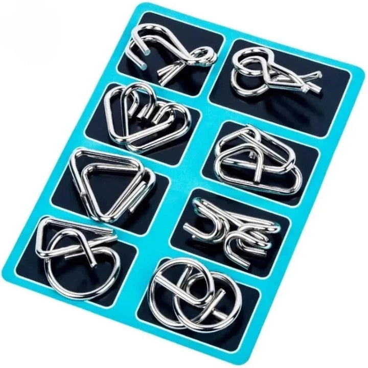 BrainFlex™ - Metal Puzzle Set for Cognitive Challenge & Fun