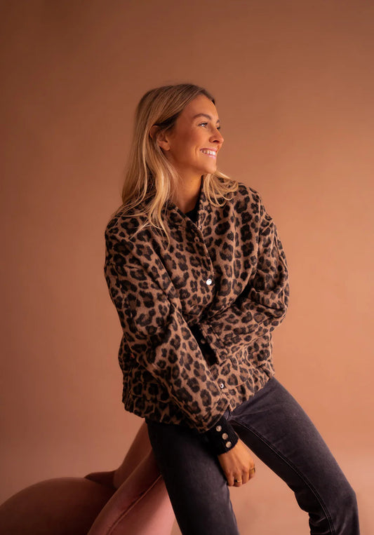 Chic Women's Bomber Jacket with Ruched Sleeve Detail
