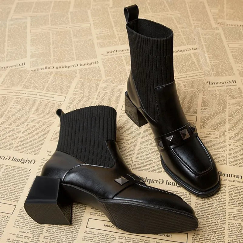Chic Leather Ankle Boots