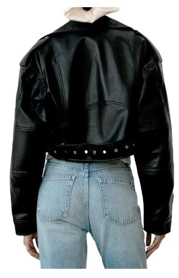 Classic Black Leather Moto Biker Jacket