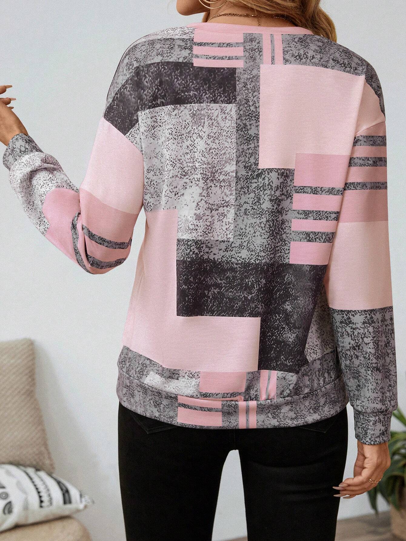 Women's Chic Patchwork Blouse