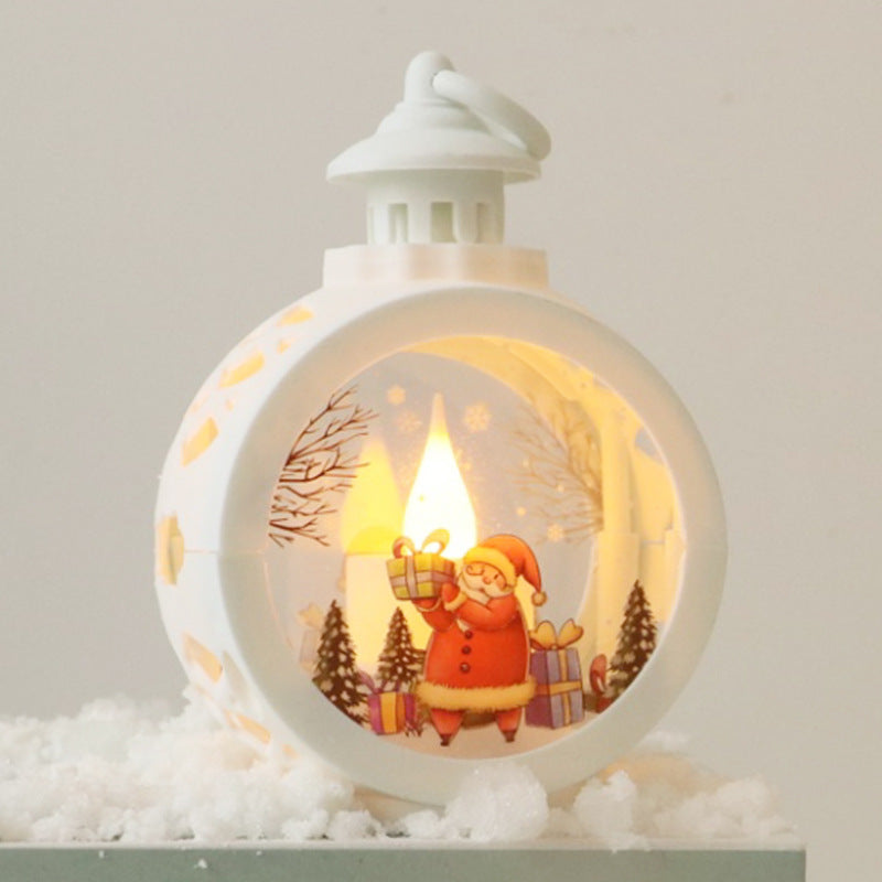 Festive LED Christmas Lamp with Snow Glow Effect