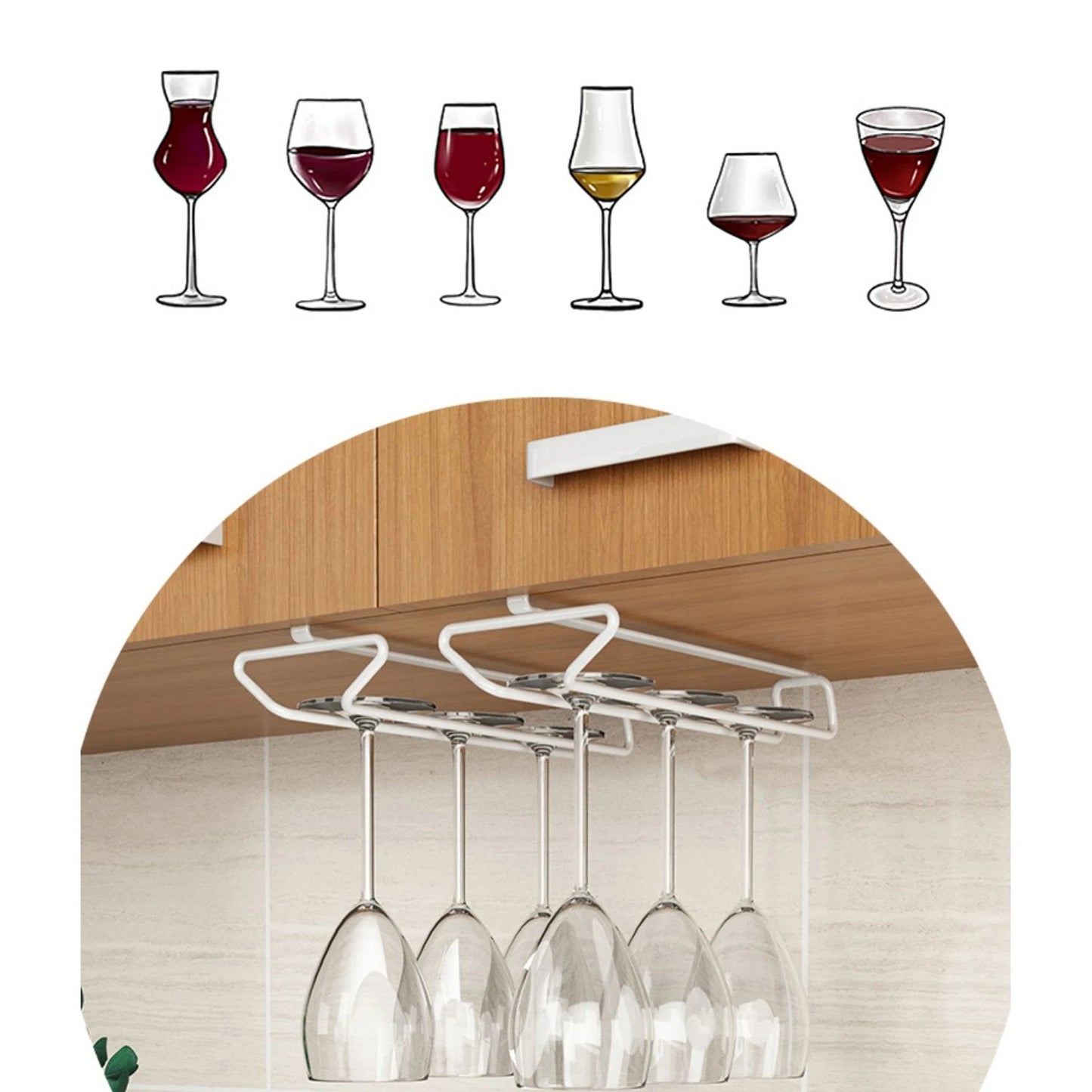 SipEase™ - Under Cabinet Wine Glass Holder