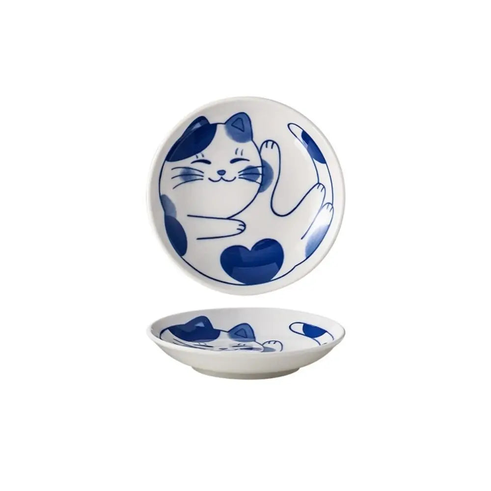 Ceramic Cat Shaped Sauce Dish Bowl
