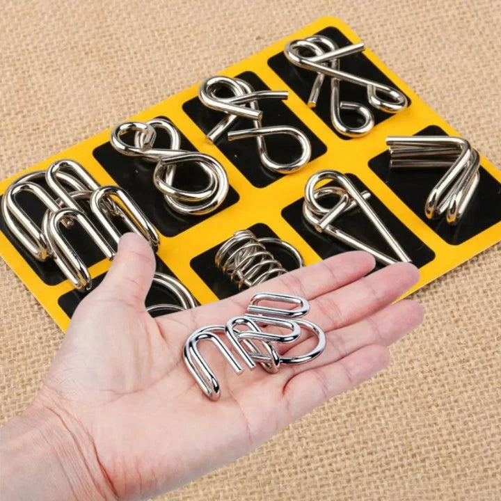 BrainFlex™ - Metal Puzzle Set for Cognitive Challenge & Fun
