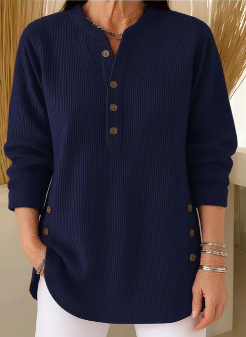 Cozy Sweater with Chic Button Detail