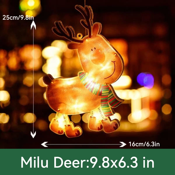 1+1 FREE | Festive Christmas Window Hanging Lights for Holiday Decor