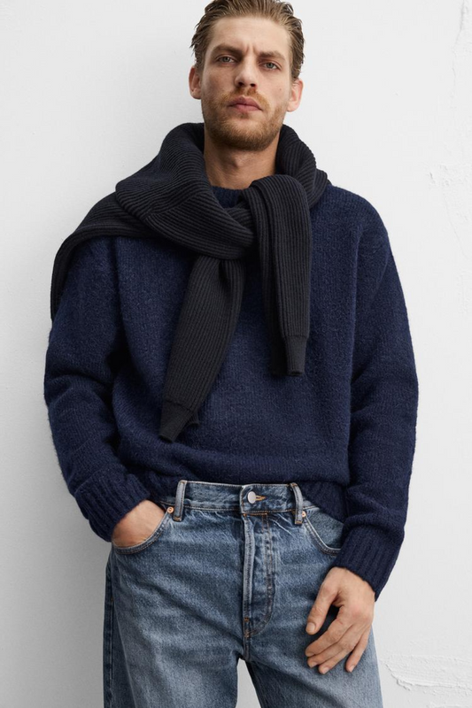 Cozy Textured Wool Knit Sweater