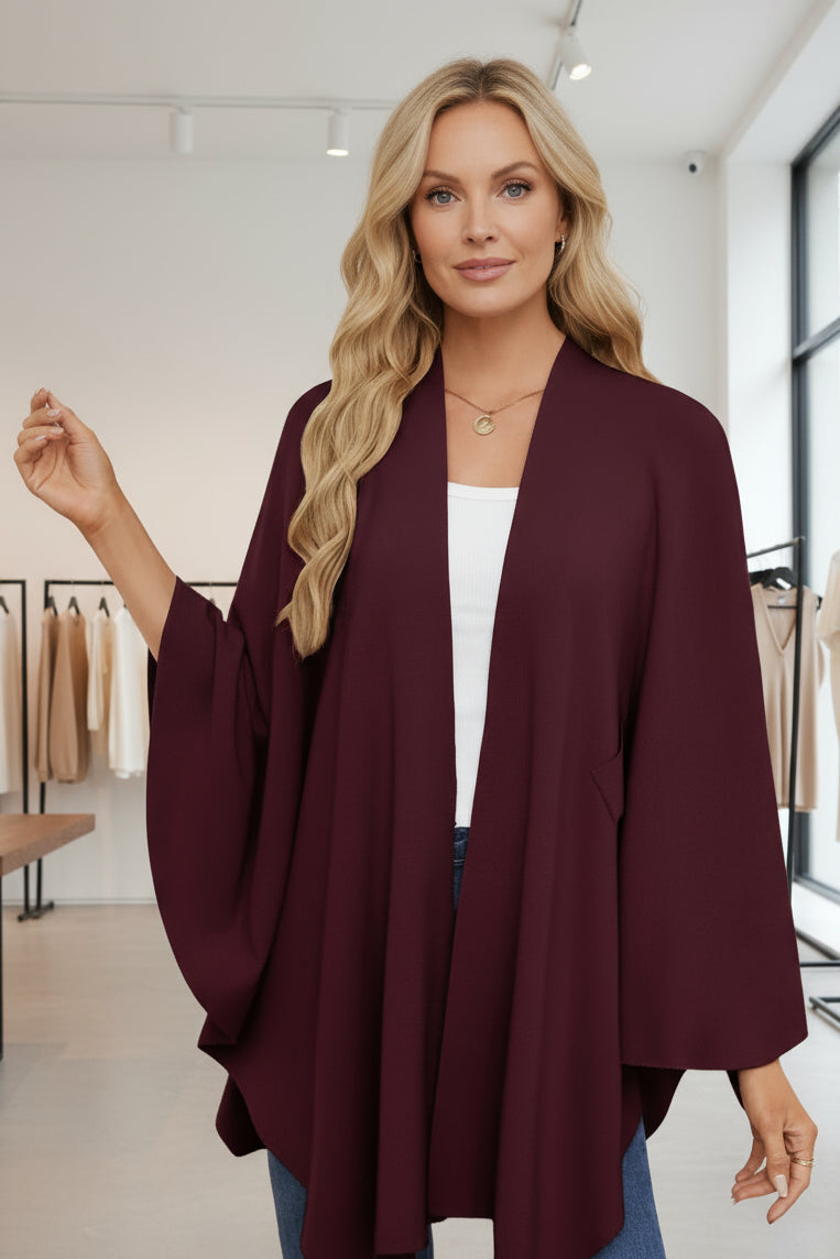 Elegant Knit Poncho Wrap for Cozy Style