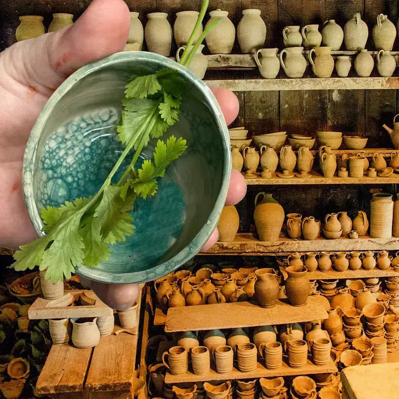 Handmade Ceramic Herb Stripper for Easy Kitchen Prep