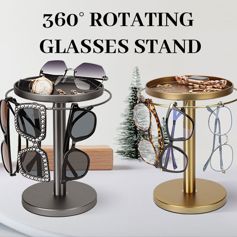 360° Rotating Glasses Stand - Eyewear & Jewelry Organizer
