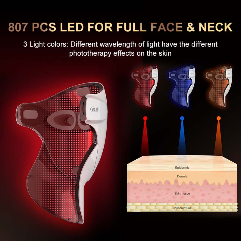 LumaGlow™ LED Light Therapy Anti-Aging Mask