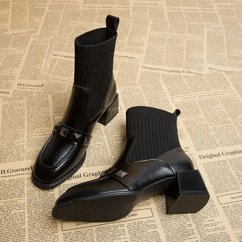 Chic Leather Ankle Boots