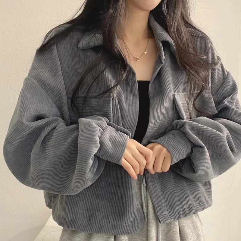 Casual Comfy Corduroy Jacket for Everyday Style